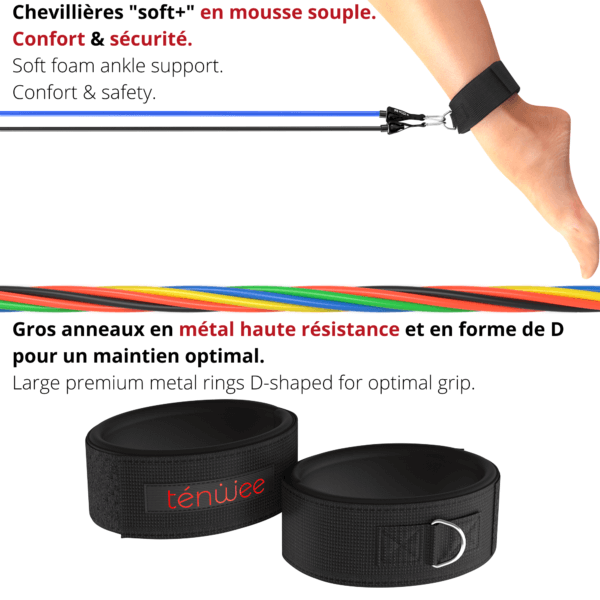 ténwee - Muscafull, le kit elastique musculation 200lbs / 90kg - Sport a la maison et ailleurs... – Image 5