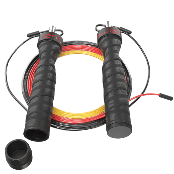 ténwee - Focoun2, la corde à sauter fitpro 3cordes  (rapide + lourde) – Image 4