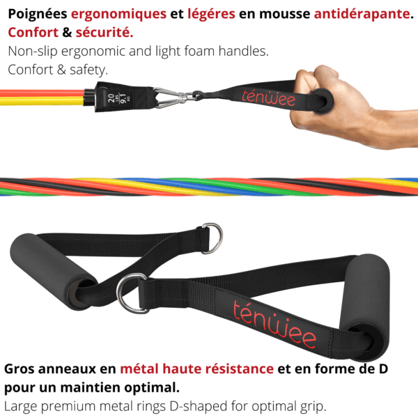 ténwee - Muscafull, le kit elastique musculation 200lbs / 90kg - Sport a la maison et ailleurs... – Image 6